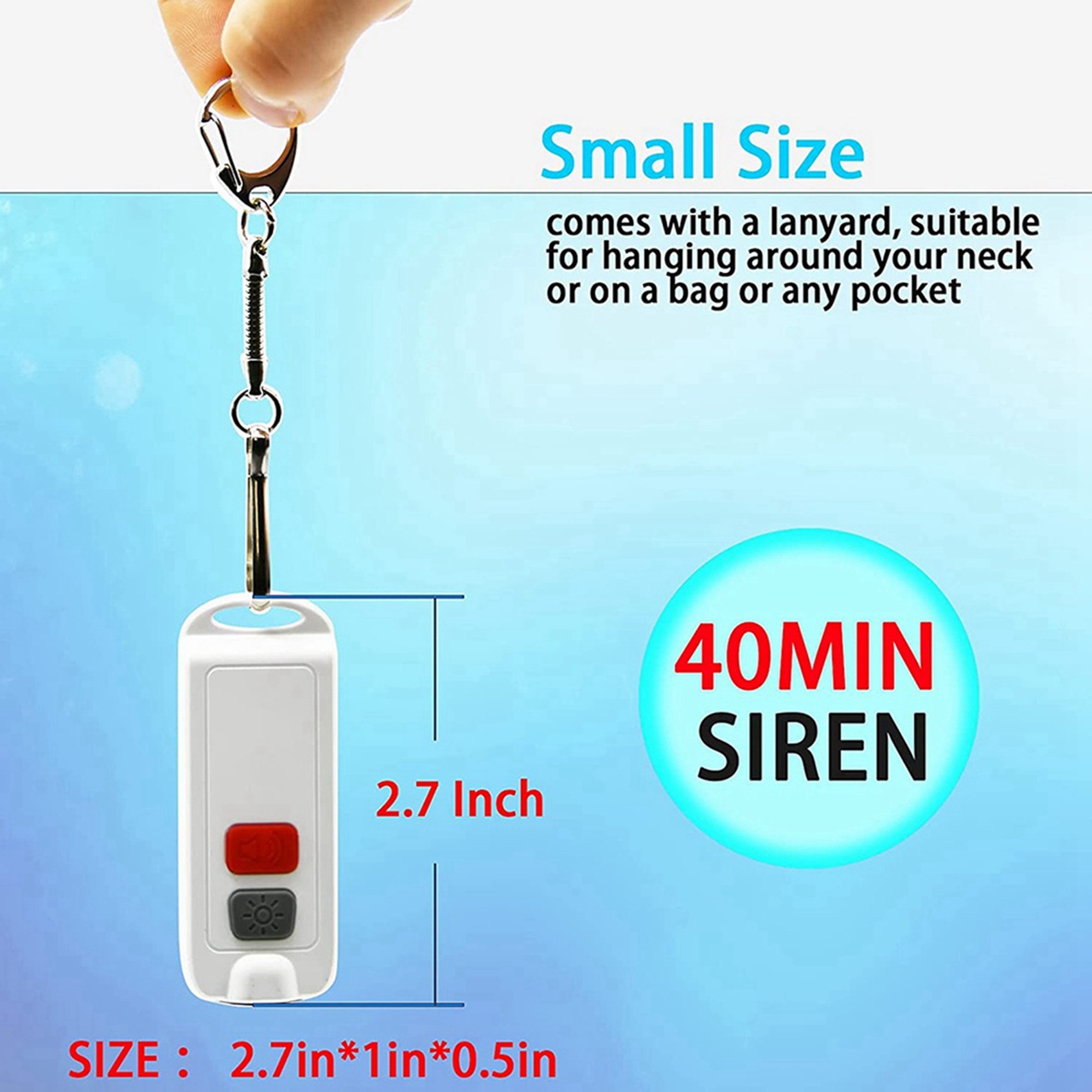FULL-2X Personal Alarm,Safety  - Personal Alarm Keychain recension och pris