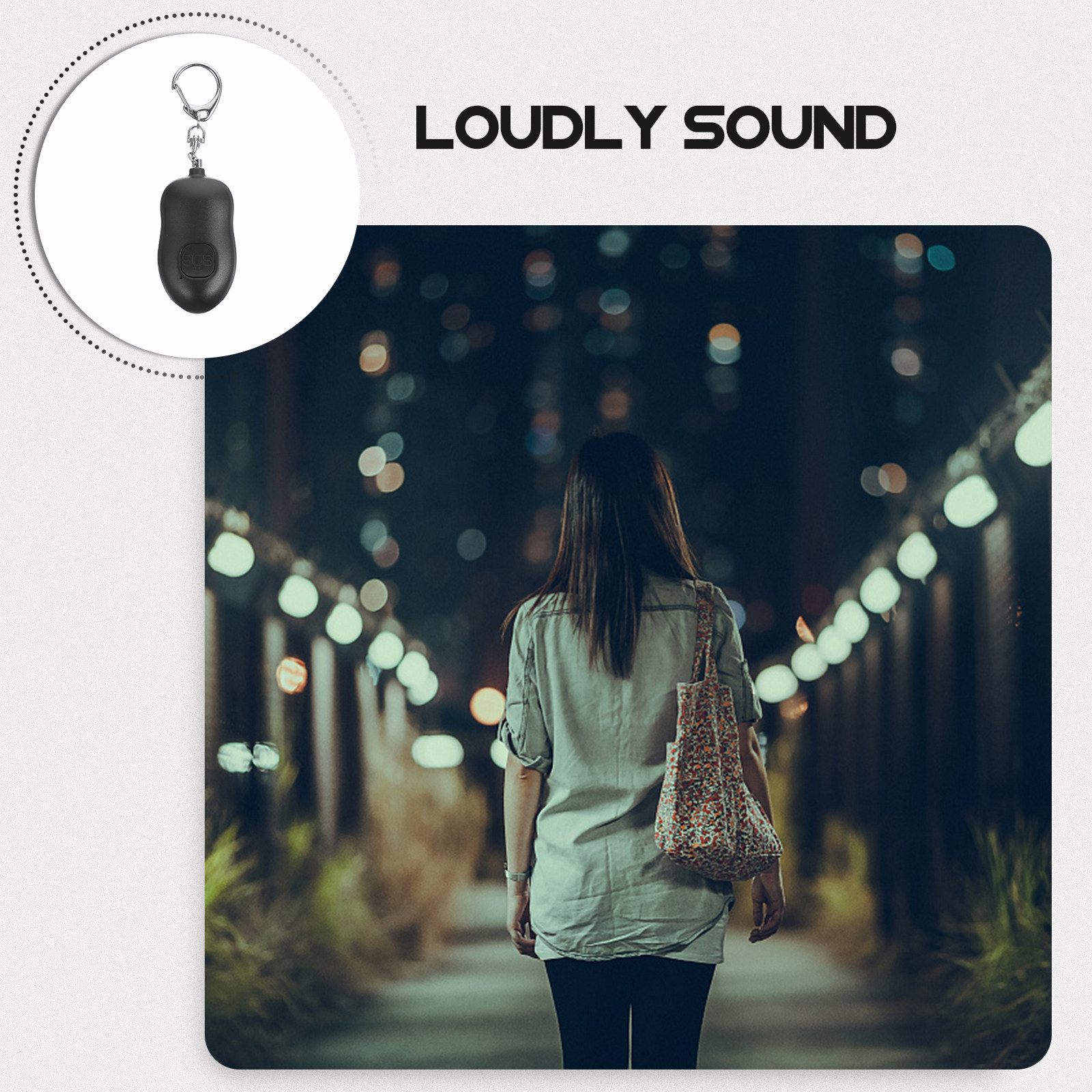 1Pcs Personal Safety Alarm 130 - Personal Alarm Keychain recension och pris