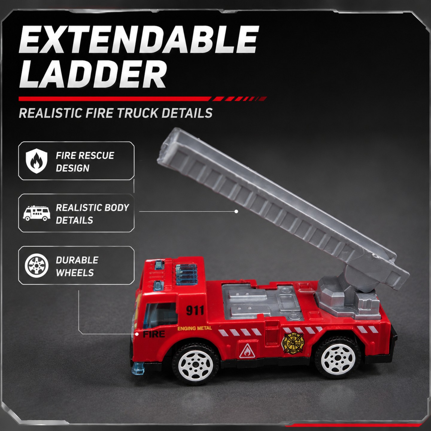 1:64 Alloy+Plastic Fire Fighti - Fire Escape Ladder recension och pris